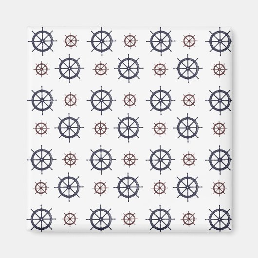 ヘルムズ航海の海セーリングビーチ マグネット (正面)