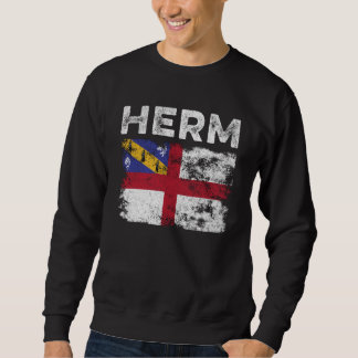 ヘルム動揺して国旗 – Herm国旗 スウェットシャツ