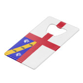 ヘルム国旗 クレジットカード栓抜き (正面アングル)