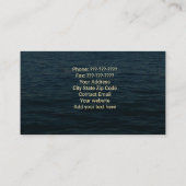 ヘルム航海のロゴ付きキャプテン名刺 名刺 (裏面)