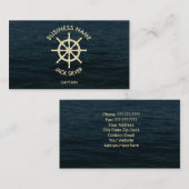 ヘルム航海のロゴ付きキャプテン名刺 名刺 (正面/裏面)