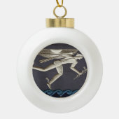 ヘルメス – NYCのギリシャの神々のヘラルド セラミックボールオーナメント (正面)