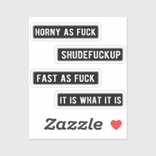 ヘルメッおもしろいトステッカーパック(黒) シール (シート)