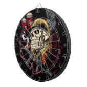 ヘルメットが付いている空輸か海洋の落下傘兵のスカル ダーツボード (正面右)