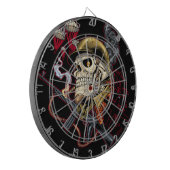 ヘルメットが付いている空輸か海洋の落下傘兵のスカル ダーツボード (正面左)