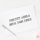 ヘルメットのシール 楕円形シール (封筒)