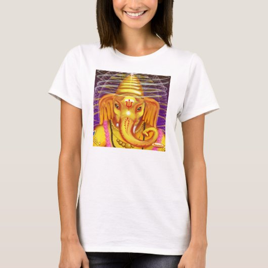 ヘルメットのティーとのGanesha Tシャツ (正面)