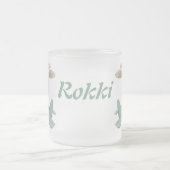 ヘルメットの可愛いパイロット フロストグラスマグカップ (中央)