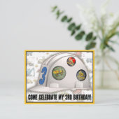 ヘルメットの建築の第3誕生会の招待 招待状 (スタンド正面)