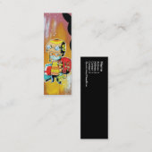 ヘルメットの男の子のプロフィールカード スキニー名刺 (正面/裏面)