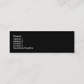 ヘルメットの男の子のプロフィールカード スキニー名刺 (裏面)