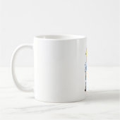 ヘルメットをかぶった労働者 コーヒーマグカップ (左)