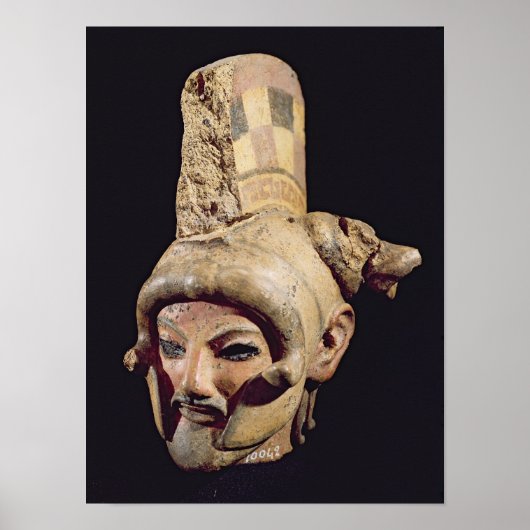 ヘルメットをかぶった戦士の頭部 ポスター (正面)