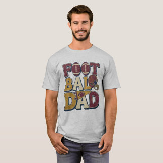 ヘルメットを使ったヴィンテージスタイルのフットボールダッドのタイポグラフィ Tシャツ