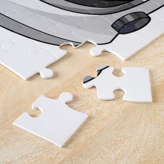 ヘルメットを被った宇宙飛行士としてのパンダ ジグソーパズル (側面)