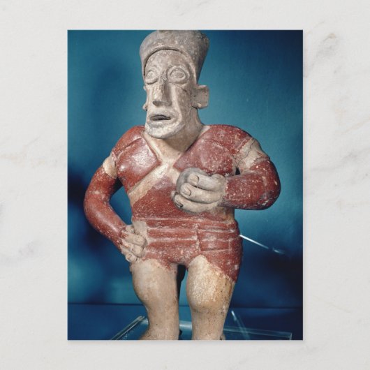 ヘルメットを身に着けているtlachtliプレーヤーの置物 ポストカード (正面)