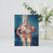 ヘルメットを身に着けているtlachtliプレーヤーの置物 ポストカード (スタンド正面)