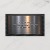 ヘルメットギア建築ロゴ | メタリック 名刺 (裏面)