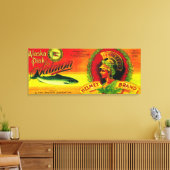 ヘルメットサーモン缶ラベル付け， AK キャンバスプリント (インサイチュ (リビング))