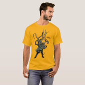 ヘルメットダイバーとタコの野生生物の相互作用 Tシャツ (正面フル)