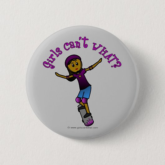 ヘルメット付きダークスケーター 缶バッジ (正面)