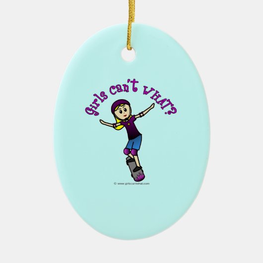 ヘルメット付きライトスケーター セラミックオーナメント (正面)