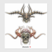 ヘルメット付き悪魔スカル シール (シート)