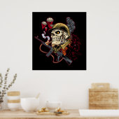 ヘルメット付き空中または海洋パラトパースカル ポスター (キッチン)