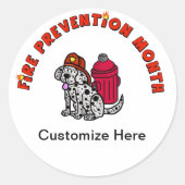 ヘルメット及び給水栓のステッカーとのDalmation ラウンドシール (正面)