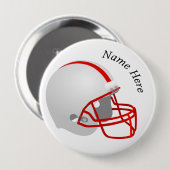 ヘルメパーソナライズされたット 缶バッジ (正面&裏面)
