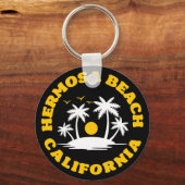 ヘルモサビーチ，カリフォルニア キーホルダー (裏面)