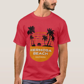 ヘルモサビーチ カリフォルニア ヴィンテージ サマー サーファー バケーション Tシャツ