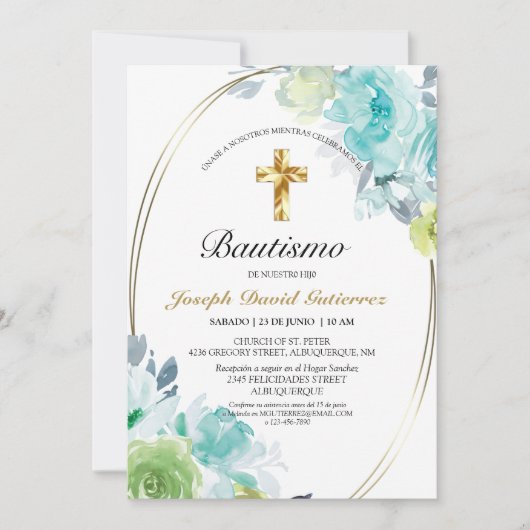 ヘルモソバウティゾベベクルザドデオロフローラアズール 招待状 (正面)