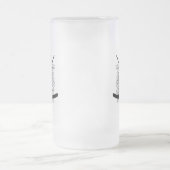 ヘルリッシュホッケーゴアリーすりガラスのビールマグ フロストグラスビールジョッキ (中央)