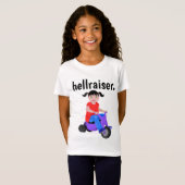 ヘルレおもしろいーザーの女の子KIDS Tシャツ (正面フル)