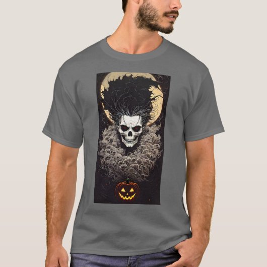 ヘルレイザースカルハロウィンTシャツ Tシャツ (正面)
