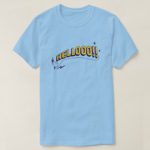 ヘルー!!Tシャツ – 青 Tシャツ