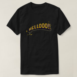 ヘルー!!Tシャツ – 黒 Tシャツ