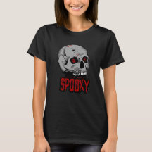 ヘル・スプーキー・スカル - ゴシックホラー ハロウィンTシャツ