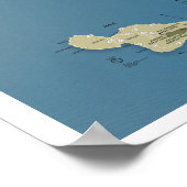 ヘレアカラとマウイの地図のポスター ポスター (角)