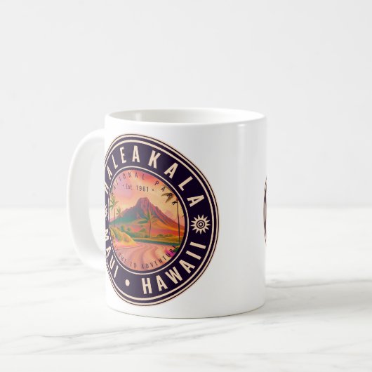 ヘレアカラナショナルパークマウイロードボルケーノヴィンテージ コーヒーマグカップ (正面左)