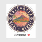 ヘレアカラナショナルパークマウイロードボルケーノヴィンテージ シール (シート)