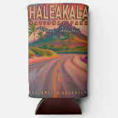 ヘレアカラナショナルパークマウイロードボルケーノヴィンテージ スリム缶クーラー (正面)