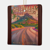 ヘレアカラナショナルパークマウイロードボルケーノヴィンテージ セラミックオーナメント (左)