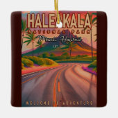 ヘレアカラナショナルパークマウイロードボルケーノヴィンテージ セラミックオーナメント (正面)