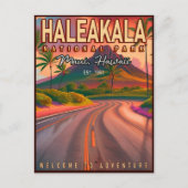 ヘレアカラナショナルパークマウイロードボルケーノヴィンテージ ポストカード (正面)