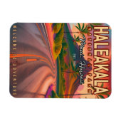 ヘレアカラナショナルパークマウイロードボルケーノヴィンテージ マグネット (横)