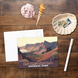 ヘレアカラ国立公園マウイ火山クレーター ポストカード