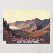 ヘレアカラ国立公園マウイ火山クレーター 招待状 (正面/裏面)