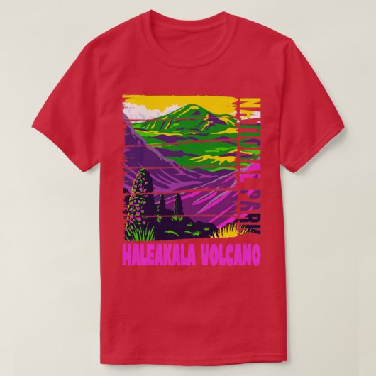 ヘレアカラ火山国立公園 Tシャツ (デザイン正面)
